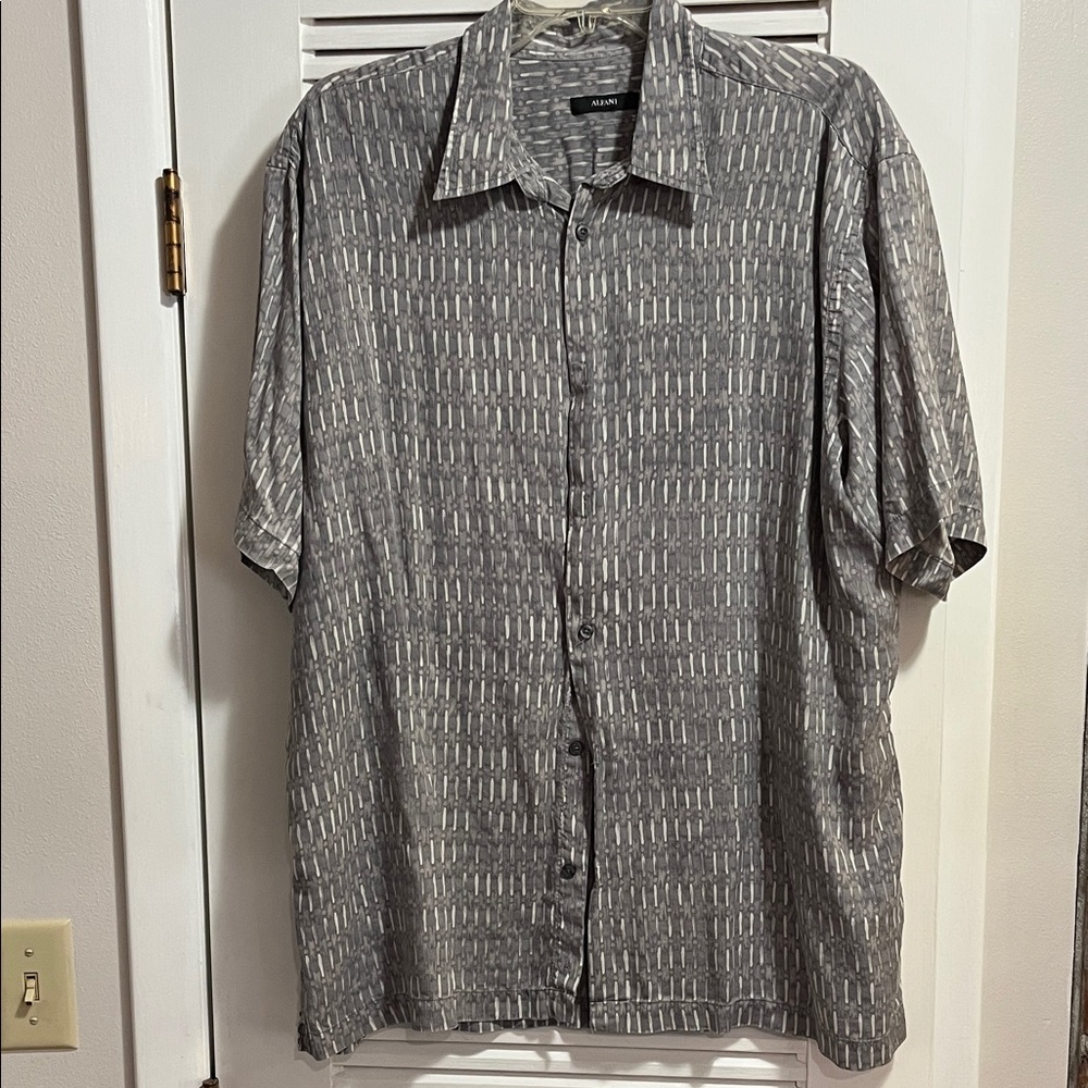 Alfani Gray Textured Men's Shirt